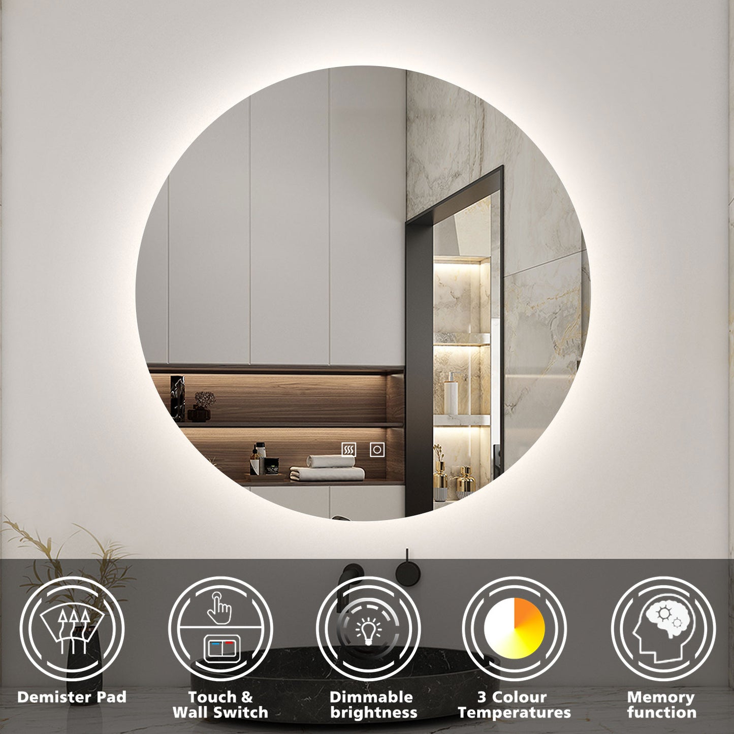 bathroom mirror with lights