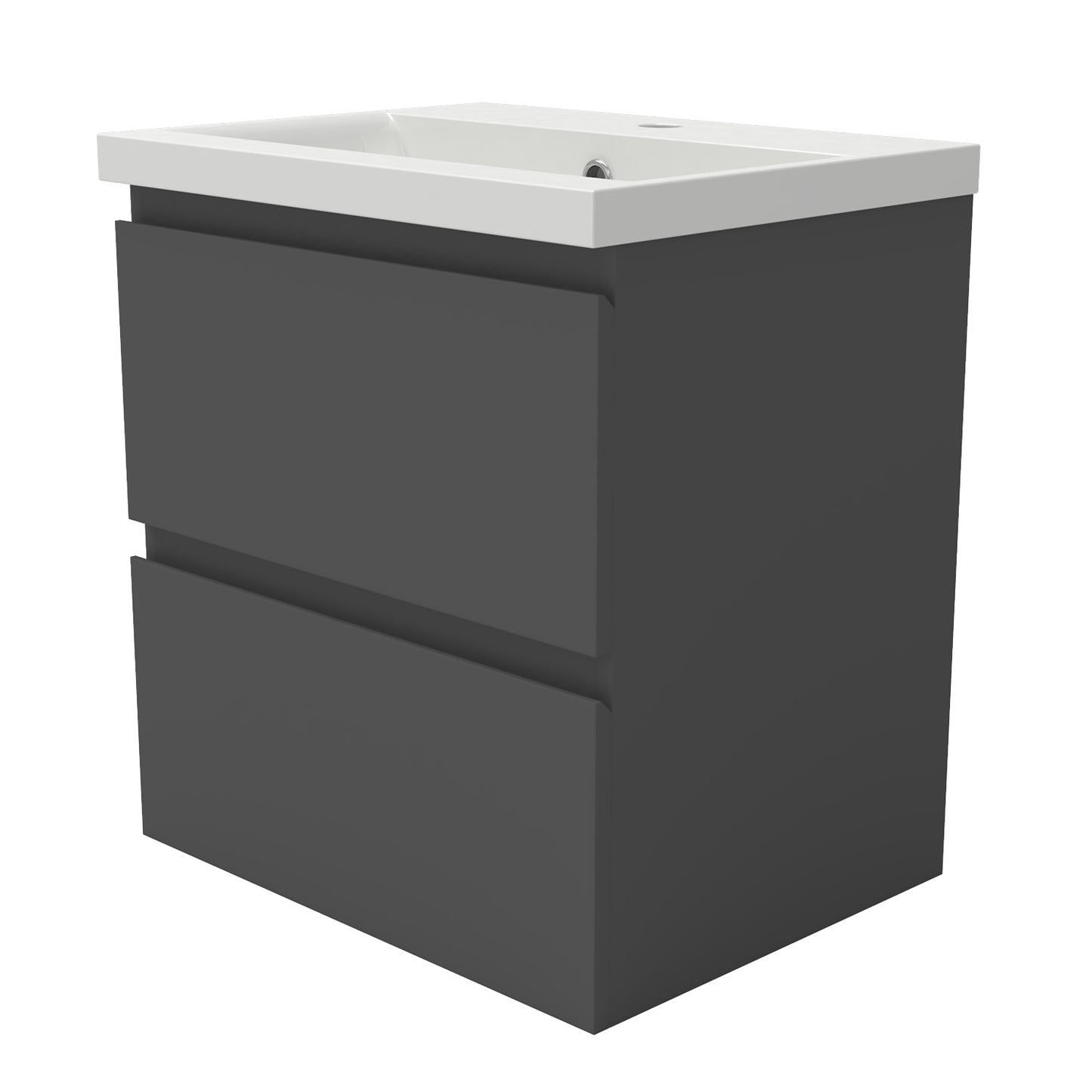 Bathroom Vanity Unit with Soft-Close Drawers White Ceramic Basin Modern Storage Space-Saving Design