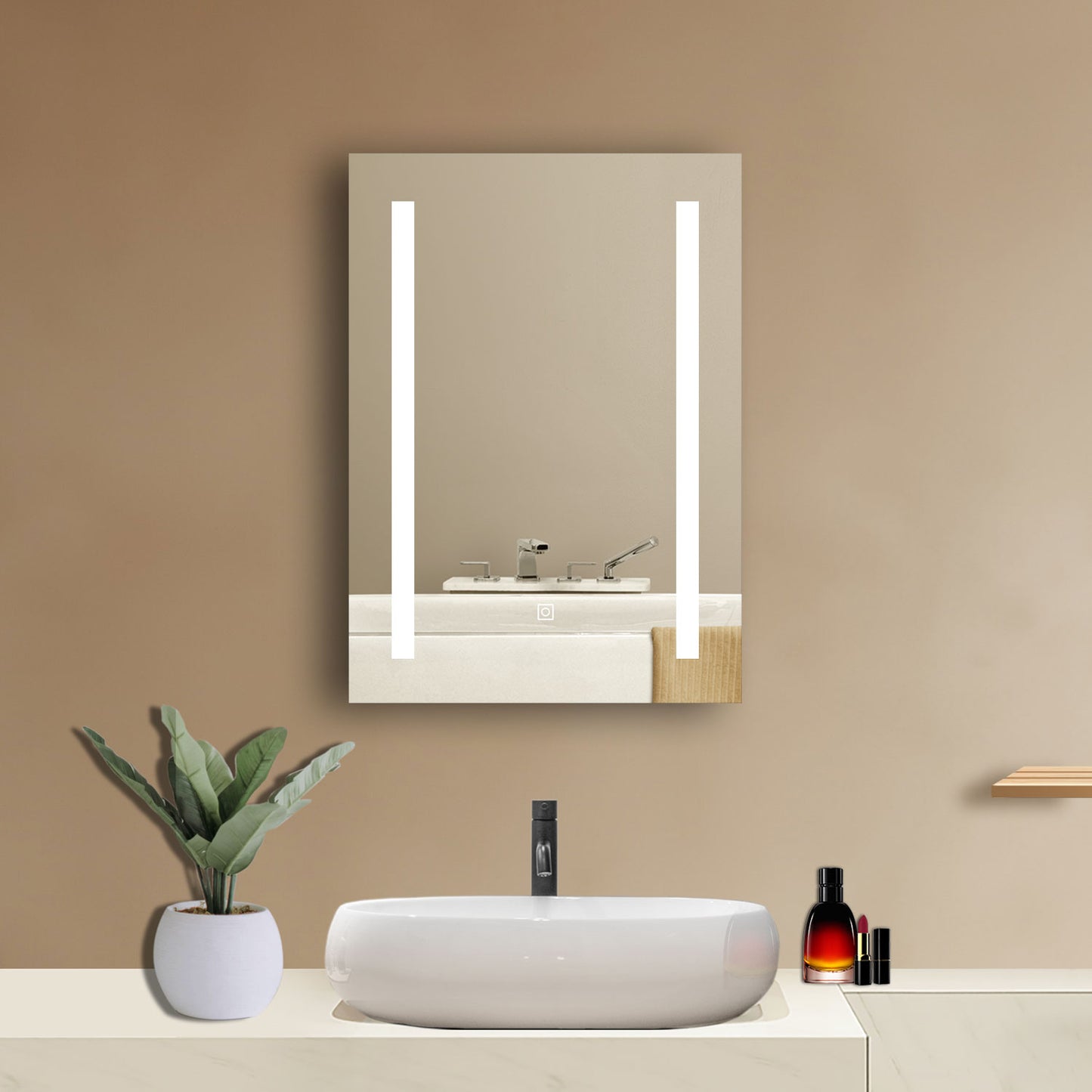Aidal--Bathroom Mirror with LED, Dimmable illuminate, Anti-fog, Rectangle, IP44 Waterproof Dustproof, Explosion-proof, Wall mounted
