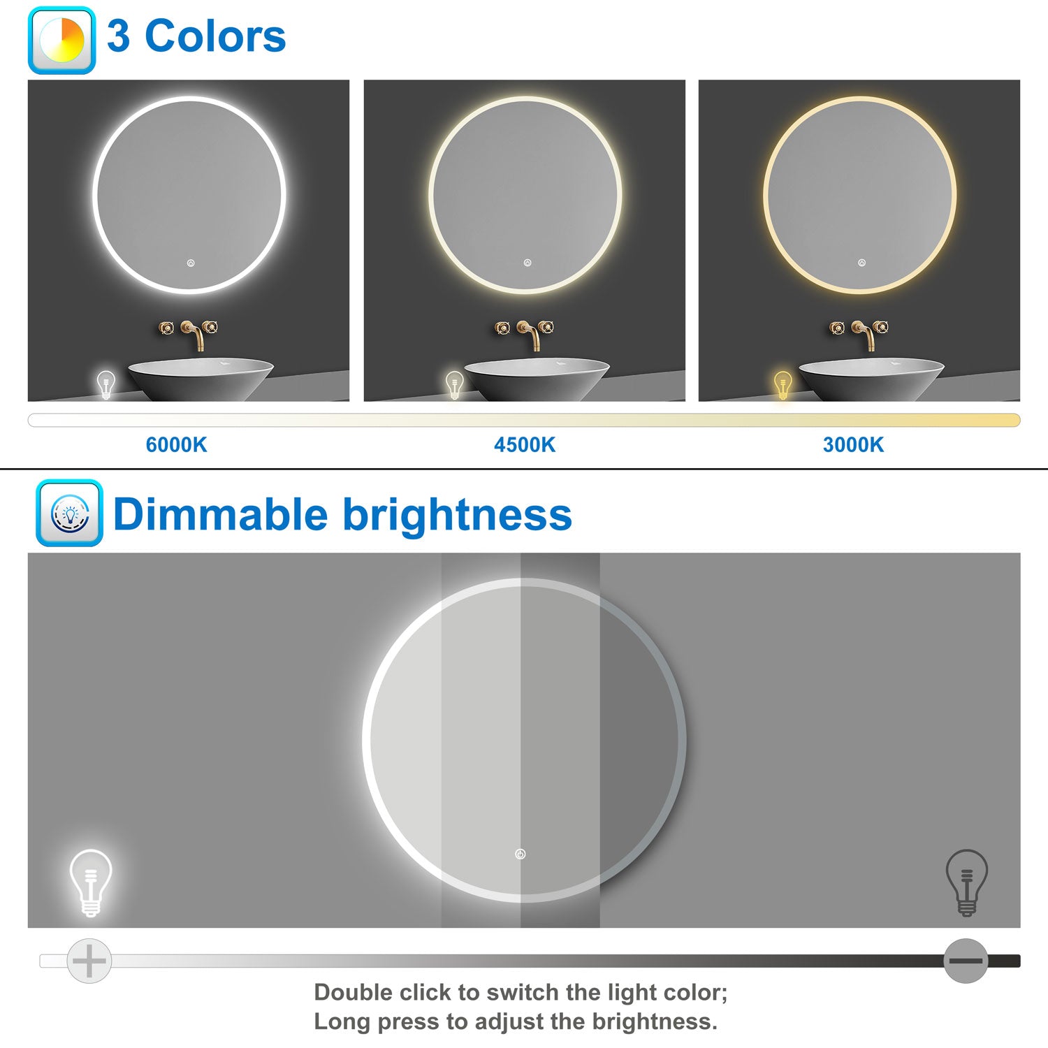 Batheoom LED mirror