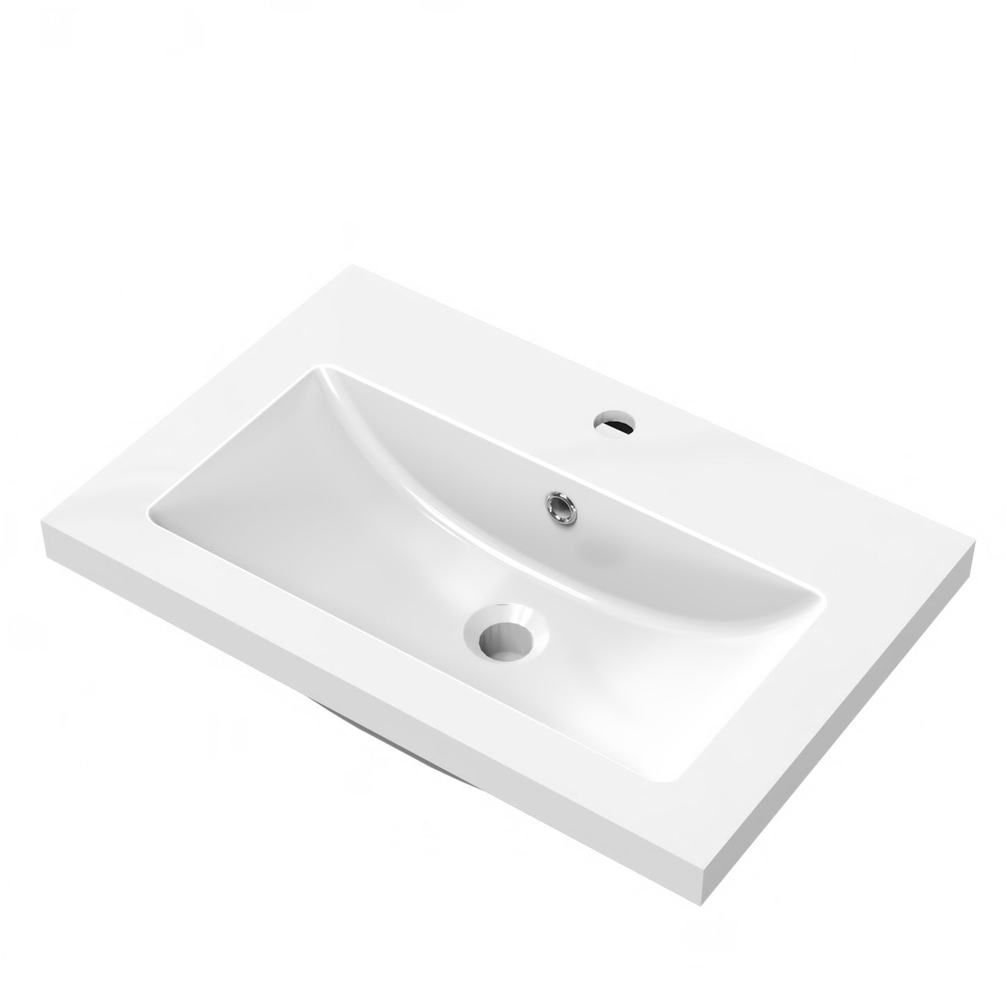 500mm 600mm Bathroom Vanity Unit with Resin Basin, Matte Grey
