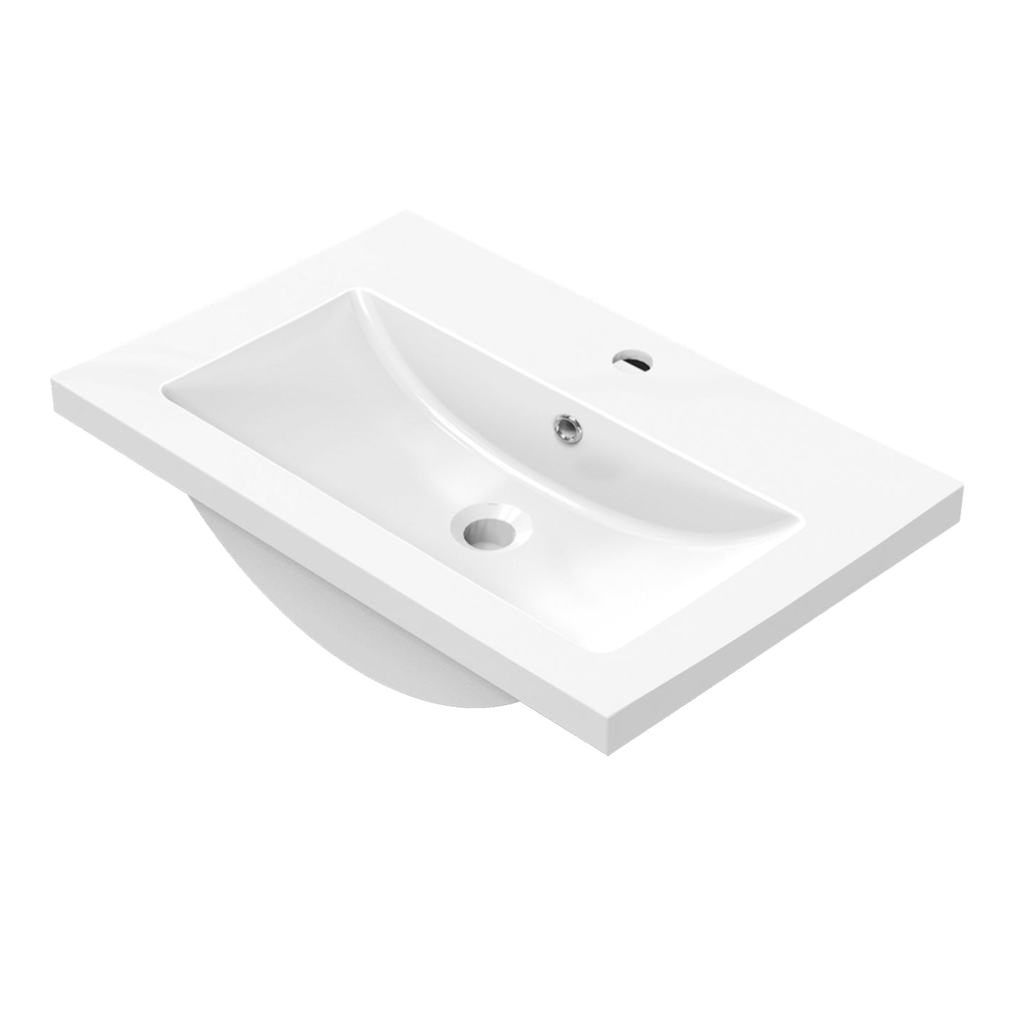 Wall Hung Bathroom Vanity Unit with Basin Sink Cabinet Gloss White