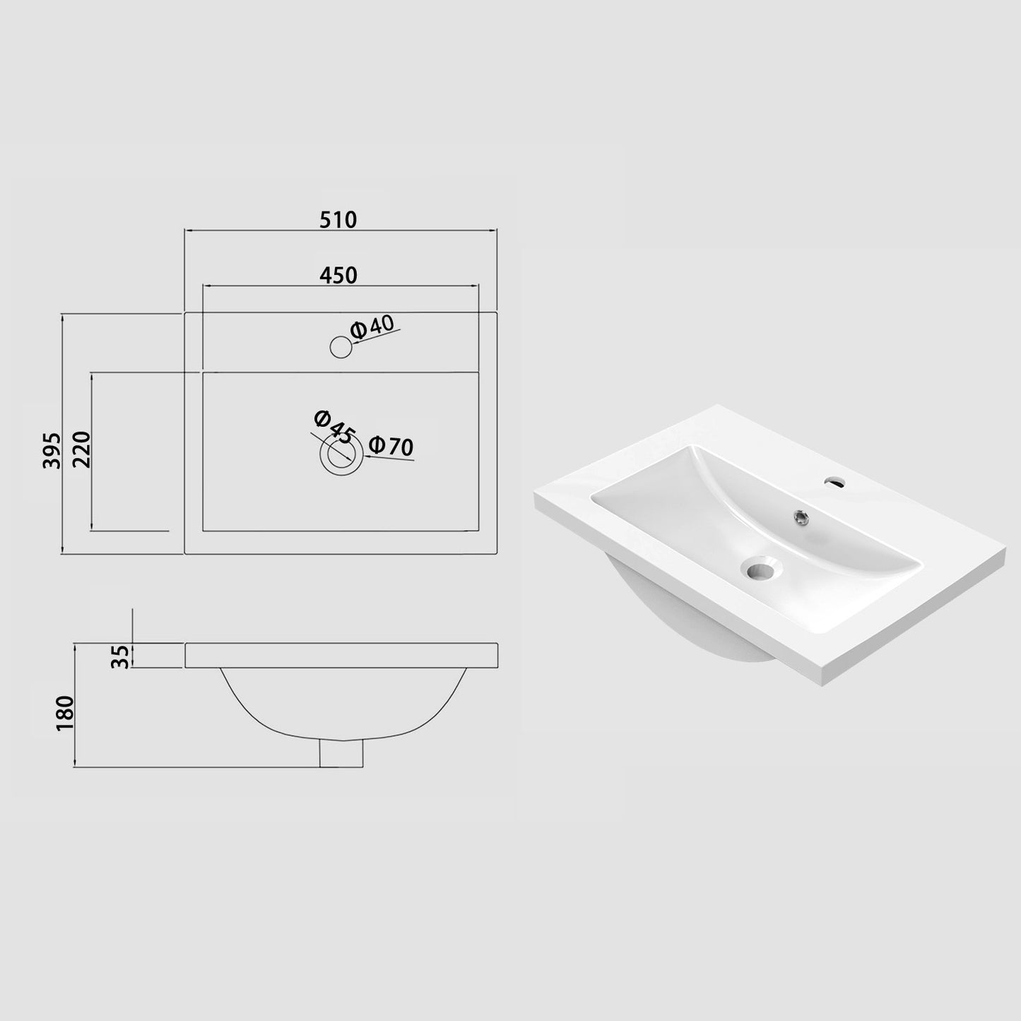 High Gloss MDF Vanity Unit, Floorstanding, Detachable, Soft Close, Dual-door + Write Artificial stone Basin