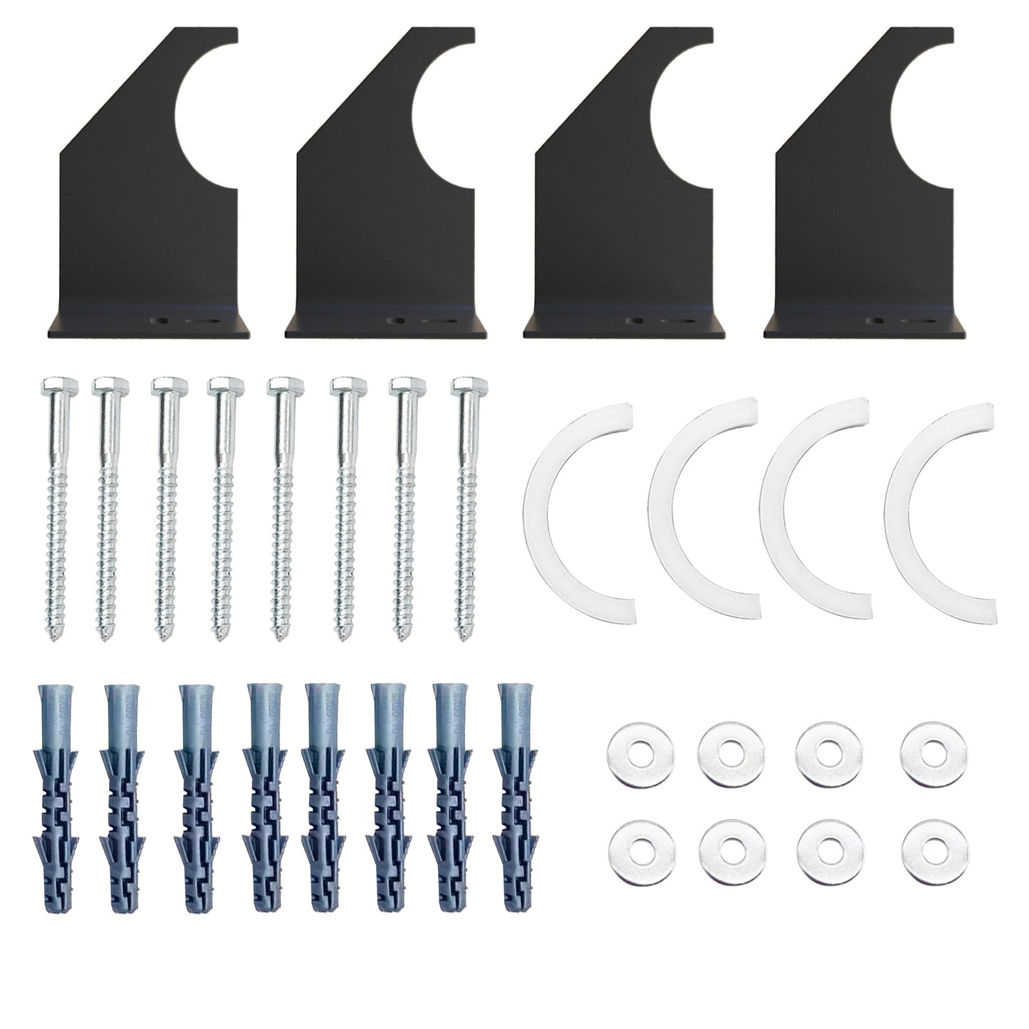 double Black oval column radiator accessories