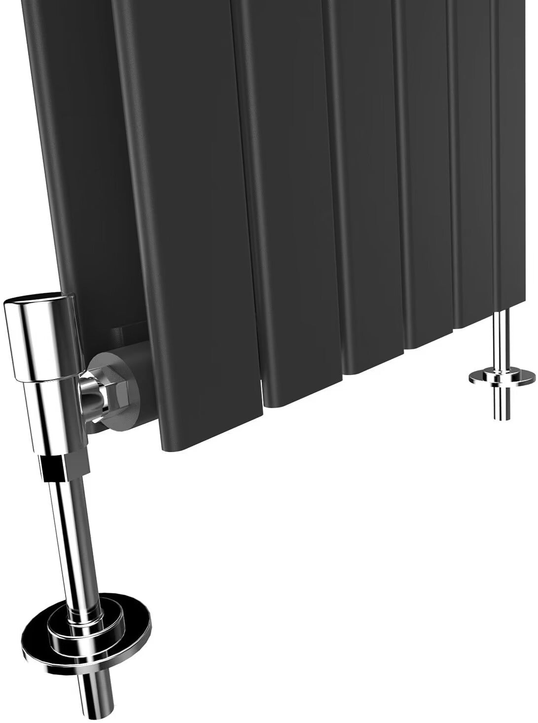 Modern Double Black Flat Panel Radiator Detail2
