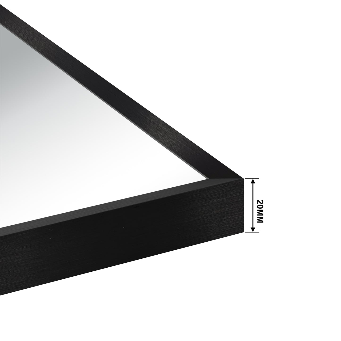 Black Metal Framed Wall Mirror for Bathroom, Home decoration, Makeup, Shaving