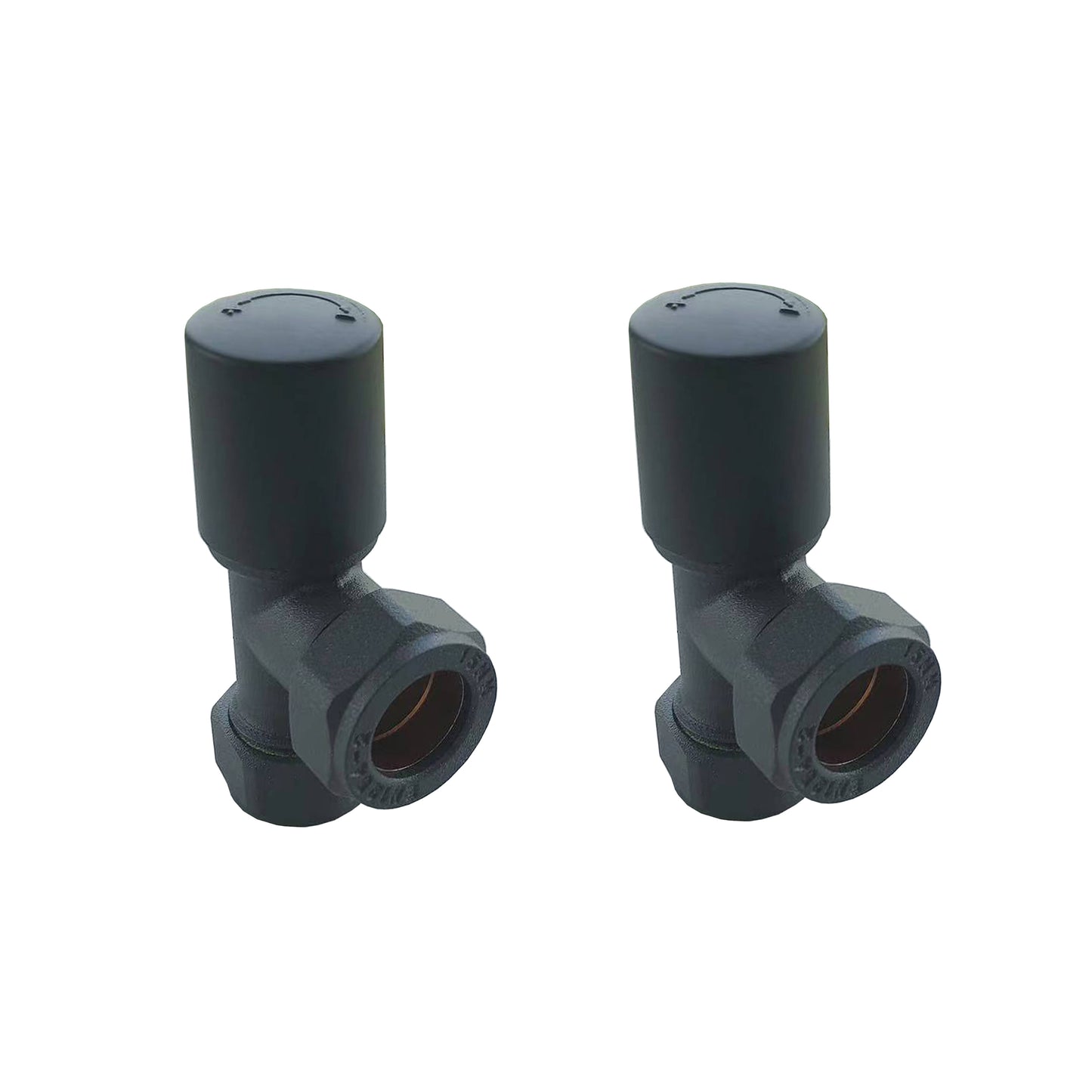 Aidal- Maual Anthracite Radiator 15mm x 1/2 Angled Valves