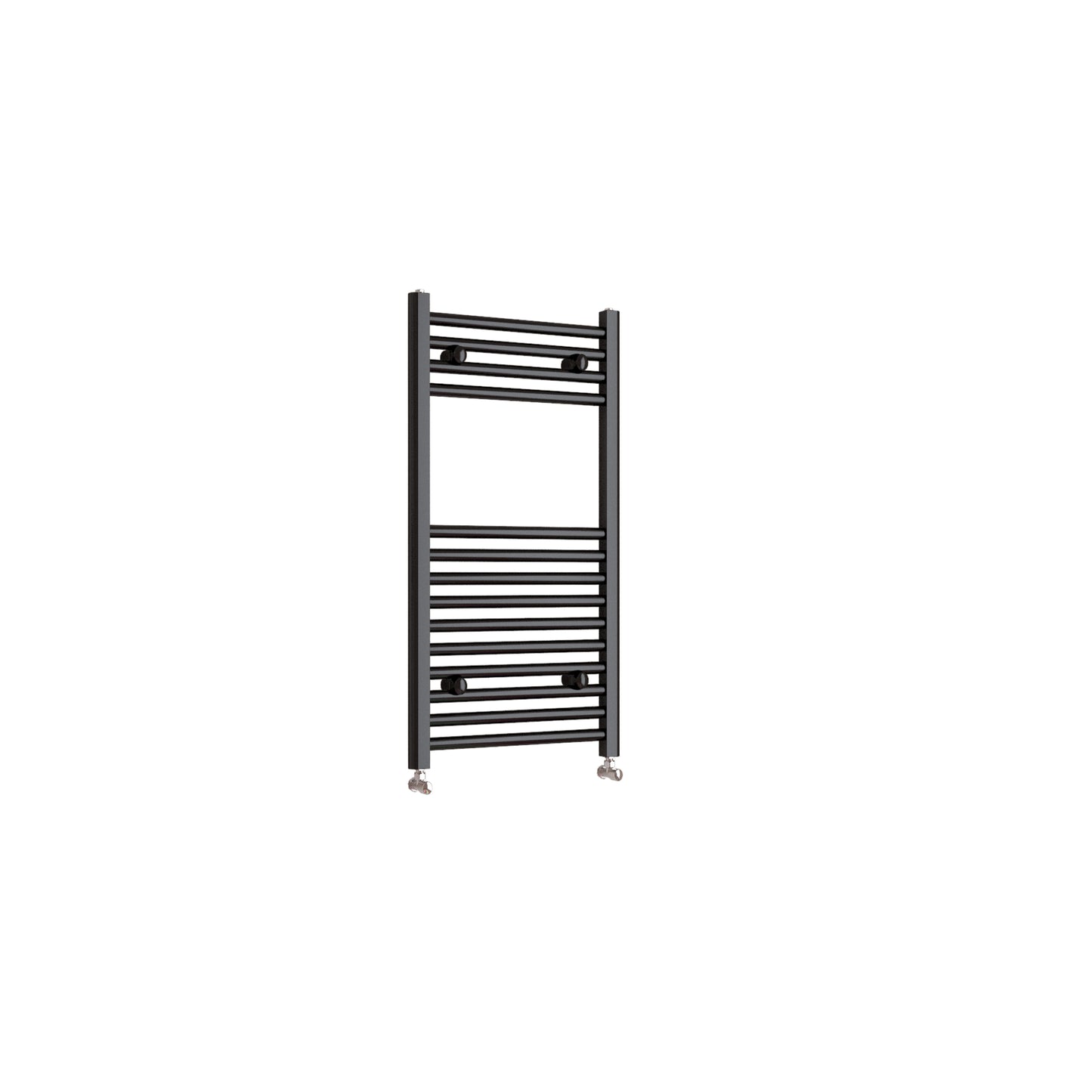 800x400mm Black Heated Towel Rail Straight Bathroom Radiator