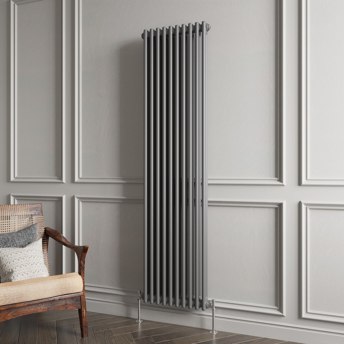 Aidal- Traditional Vertical 1800x470mm 2 Columns Anthracite Cast Iron Radiator