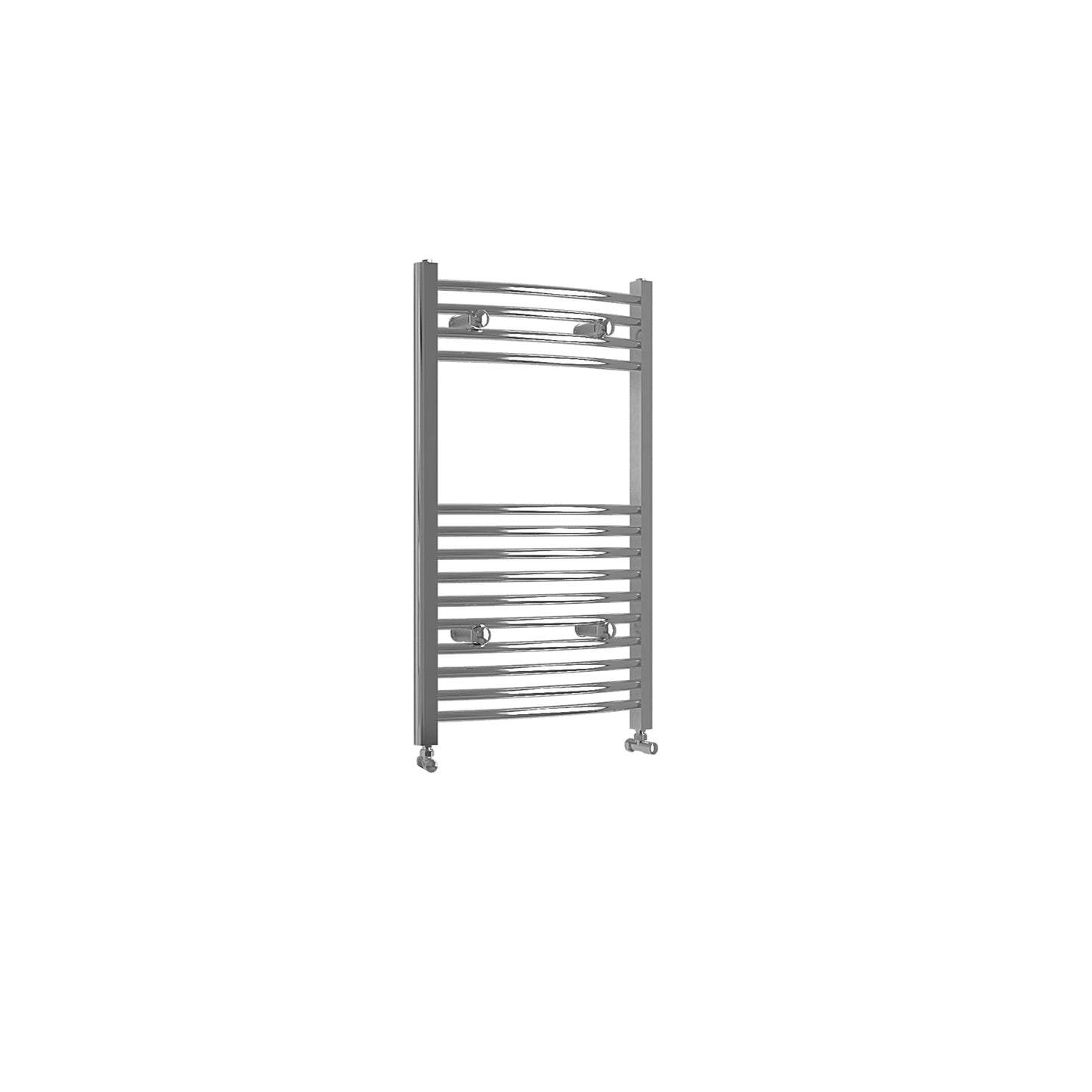 800x500mm Chrome Heated Towel Rail Curved Bathroom Radiator