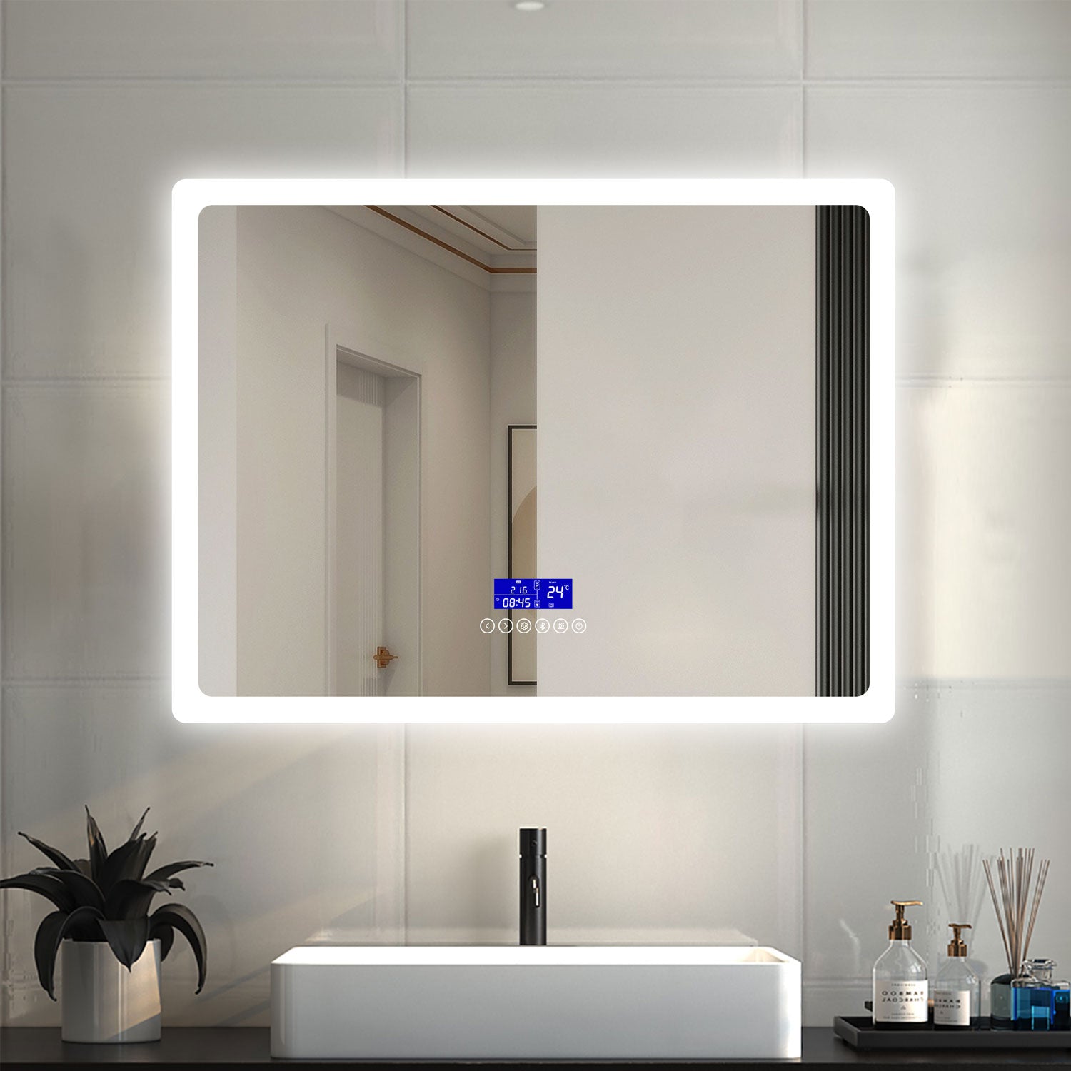 Bathroom Mirror with Bluetooth Speaker