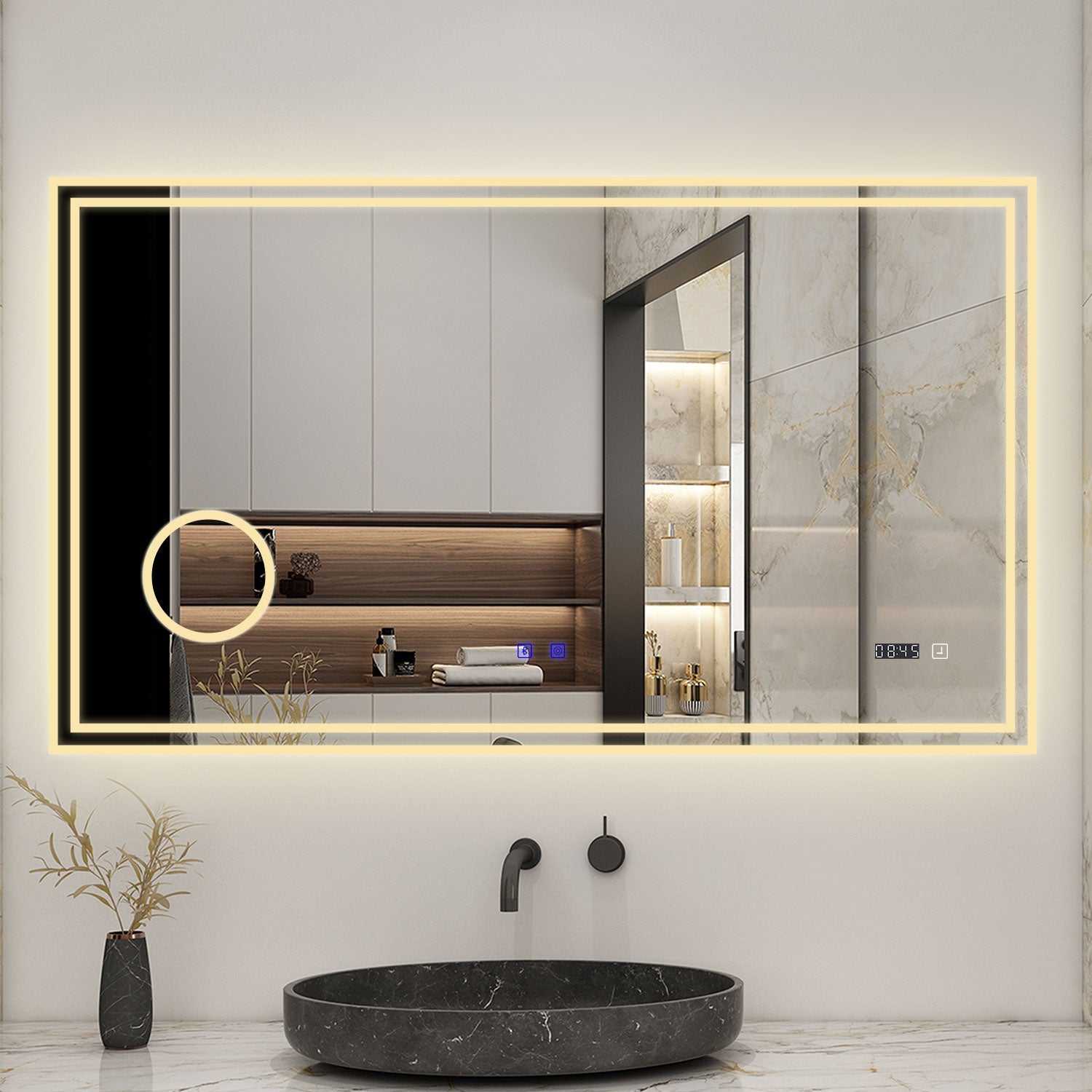 Bathroom Mirror with 3 Colours Lights