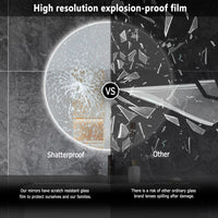 Aidal--Bathroom Mirror Belt design with 3 Colors Dimmable LED, Anti-fog, Waterproof, Explosion-proof, Wall mounted