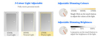 Aidal--Bathroom Full Mirror with 3 Colors LED,Memory function, Explosion-proof, full-length mirror