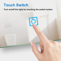 Illuminated Led Bathroom Mirror with Shaver Socket LED Lights Demister Pad Touch Switch