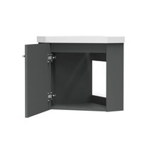 400mm Cloakroom Bathroom Corner Vanity Unit under Basin with Door Small