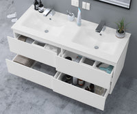 Glossy Vanity Unit, Wall Mounted, Detachable, Soft Close, Two/Four Drawer + Write Ceramic Basin