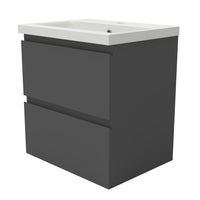 Bathroom Vanity Unit with Soft-Close Drawers White Ceramic Basin Modern Storage Space-Saving Design