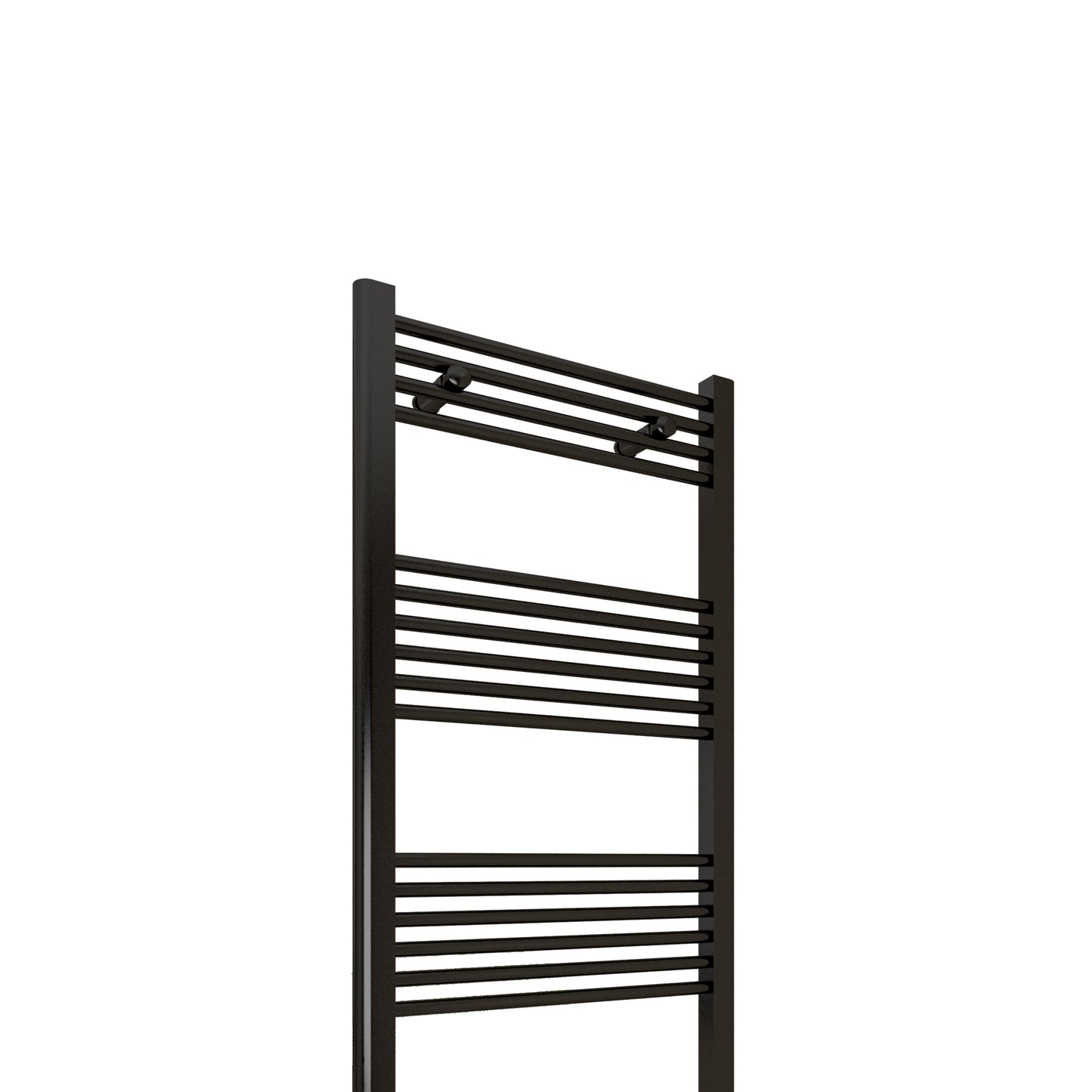 Aidal- 1600x400mm Black Heated Towel Rail Straight Designer Bathroom Ladder Radiator