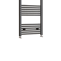 Aidal- 1400x400mm Black Heated Towel Rail Straight Designer Bathroom Ladder Radiator