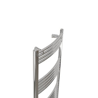 Aidal- 800x500mm Chrome Heated Towel Rail Curved Designer Bathroom Ladder Radiator