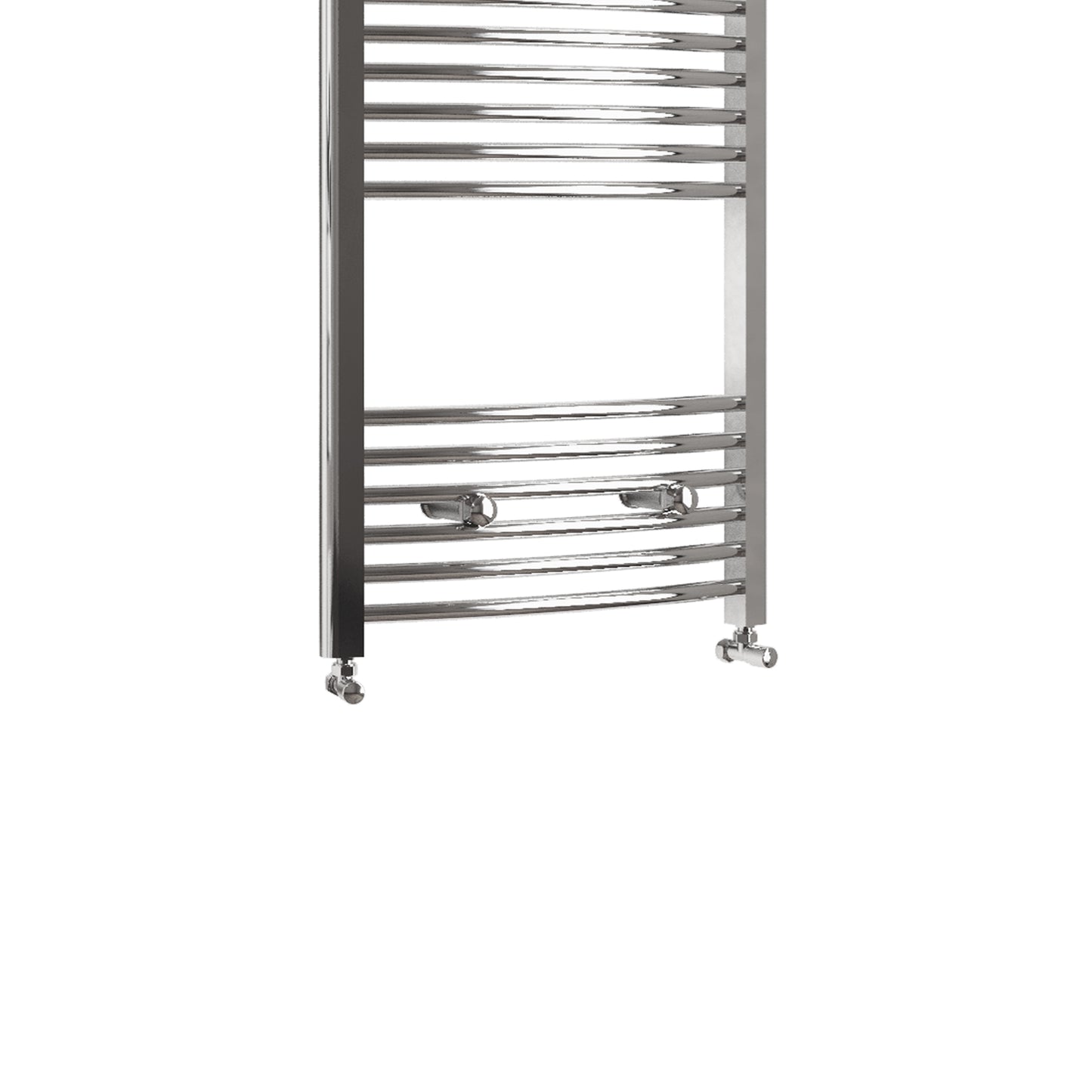 Aidal- 1800x500mm Chrome Heated Towel Rail Curved Designer Bathroom Ladder Radiator