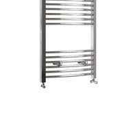 Aidal- 800x400mm Chrome Heated Towel Rail Curved Designer Bathroom Ladder Radiator