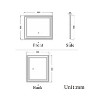 aidal-Bathroom LED Mirror with Anti-fog, Dimmable illuminated, Rectangular, IP44 Waterproof, Dustproof,