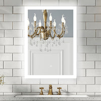 Aidal--Bathroom Mirror with Dimmable LED, Anti-fog, illuminated, Rectangular, IP44 Waterproof Dustproof, Explosion-proof, Wall mounted