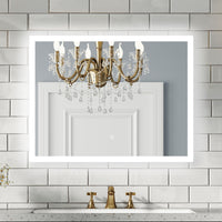 Aidal--Bathroom Mirror with Dimmable LED, Anti-fog, illuminated, Rectangular, IP44 Waterproof Dustproof, Explosion-proof, Wall mounted