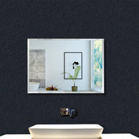 Rectangle Frameless Bathroom Mirror with High Definition Wall Mounted