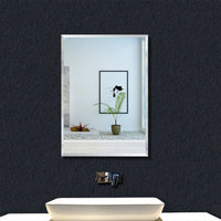 Rectangle Frameless Bathroom Mirror with High Definition Wall Mounted