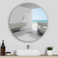 Round Frameless Bathroom Mirror with High Definition Wall Mounted