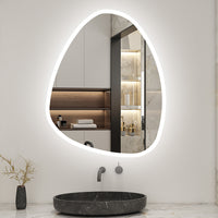 Pebble LED Bathroom Mirror with Lights Dimmable Anti-fog