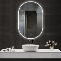 Aidal--Bathroom Runway shape Mirror with 3 Colors Dimmable LED, Anti-fog, Waterproof, Explosion-proof, Wall mounted