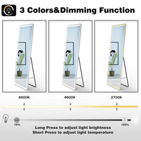 Aidal--Bathroom Full Mirror with 3 Colors LED,Memory function, Explosion-proof, full-length mirror