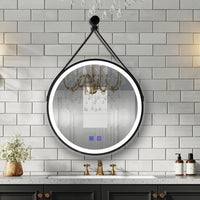 Aidal--Bathroom Mirror Belt design with 3 Colors Dimmable LED, Anti-fog, Waterproof, Explosion-proof, Wall mounted