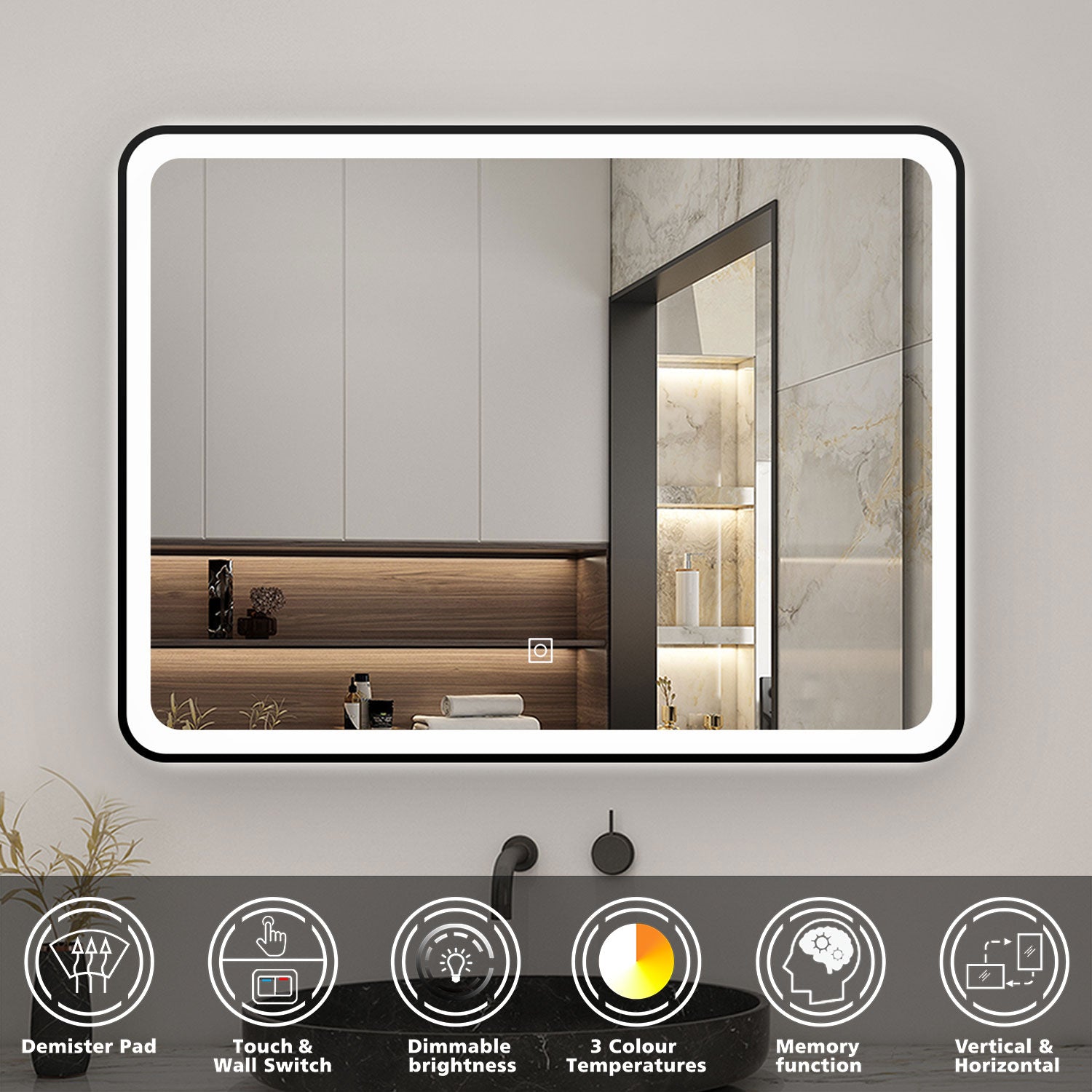 bathroom mirror with lights