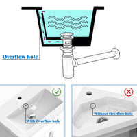 High Gloss MDF Vanity Unit, Floorstanding, Detachable, Soft Close, Dual-door + White Ceramic Basin