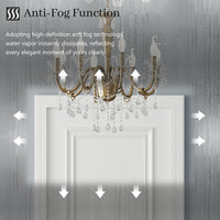 aidal-Bathroom LED Mirror with Anti-fog, Dimmable illuminated, Rectangular, IP44 Waterproof, Dustproof,