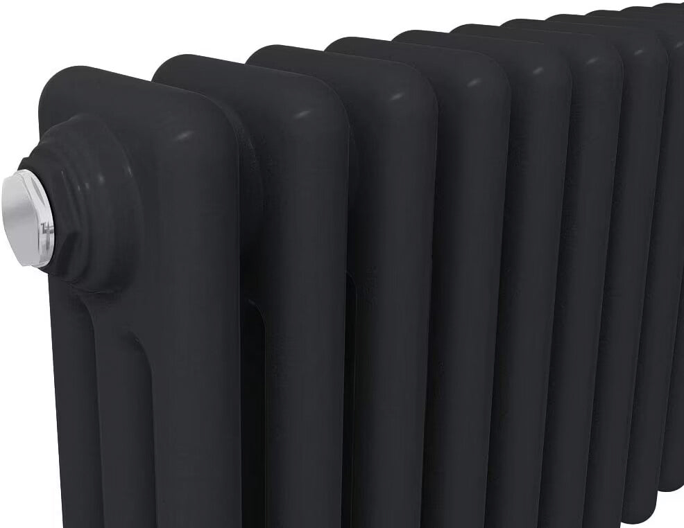 Traditional 2 Columns Black Cast Iron Radiator Details