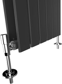 Modern Double Black Flat Panel Radiator Detail1