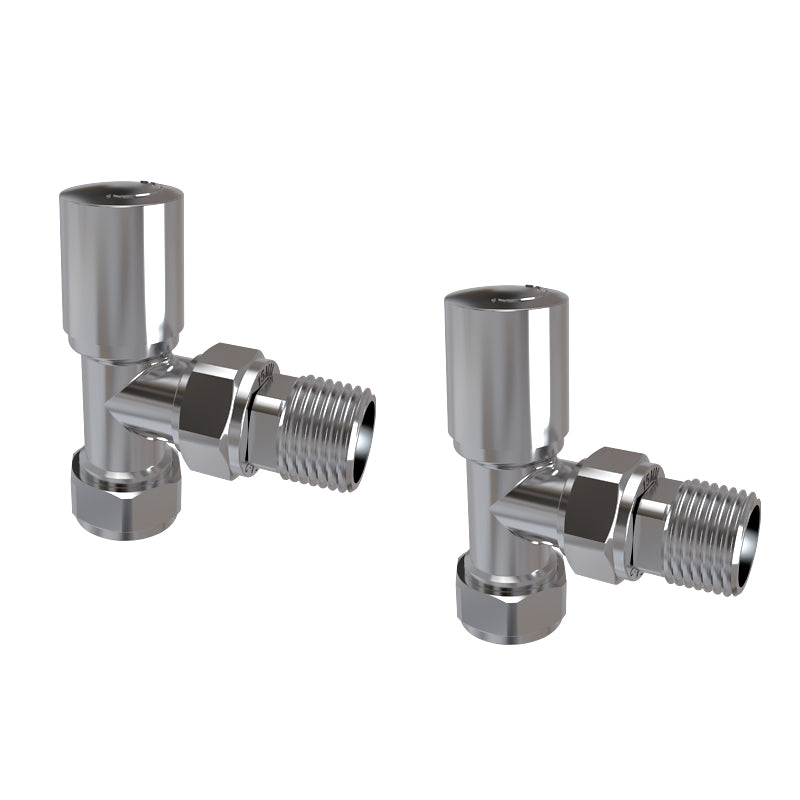 Aidal- Maual Chrome Radiator 15mm x 1/2 Angled Valves