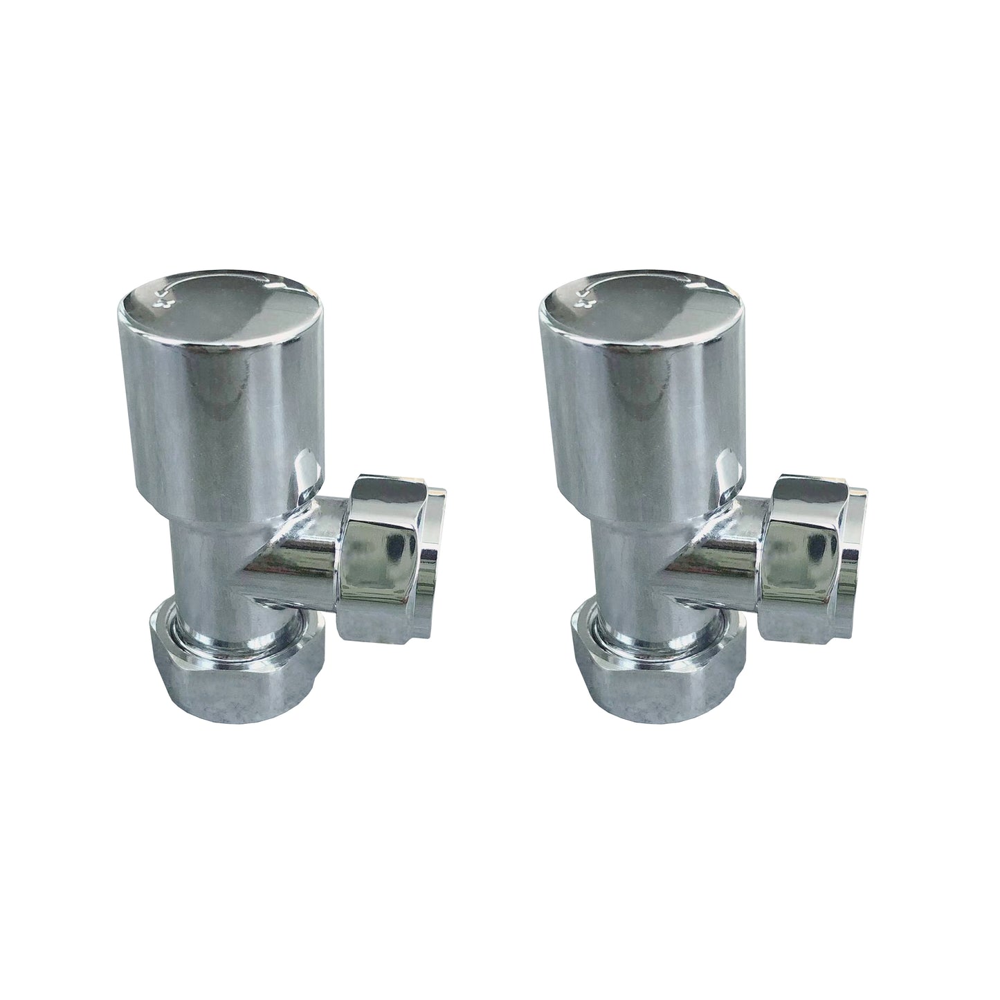 Aidal- Maual Chrome Radiator 15mm x 1/2 Angled Valves