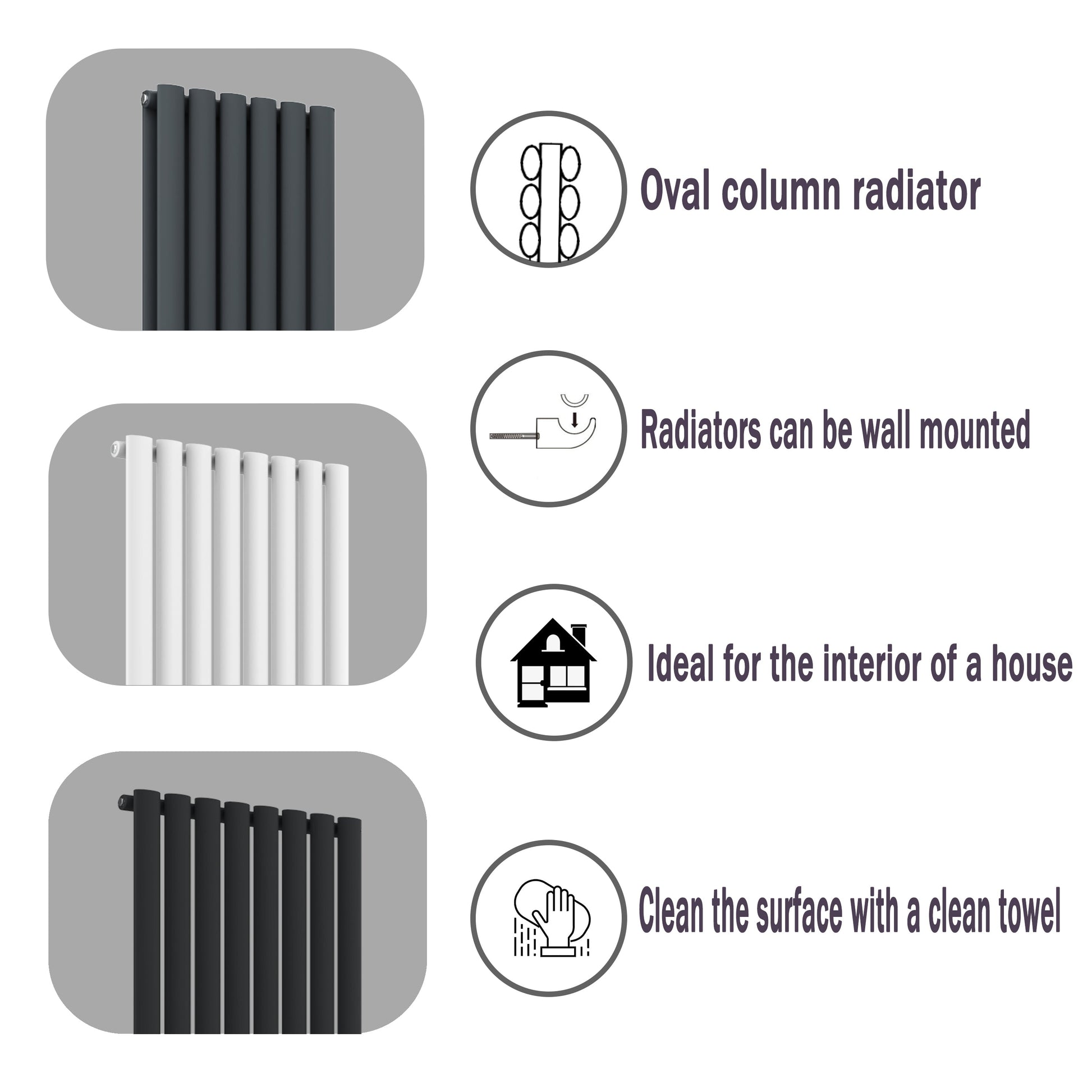 Aidaloval column radiator function chart