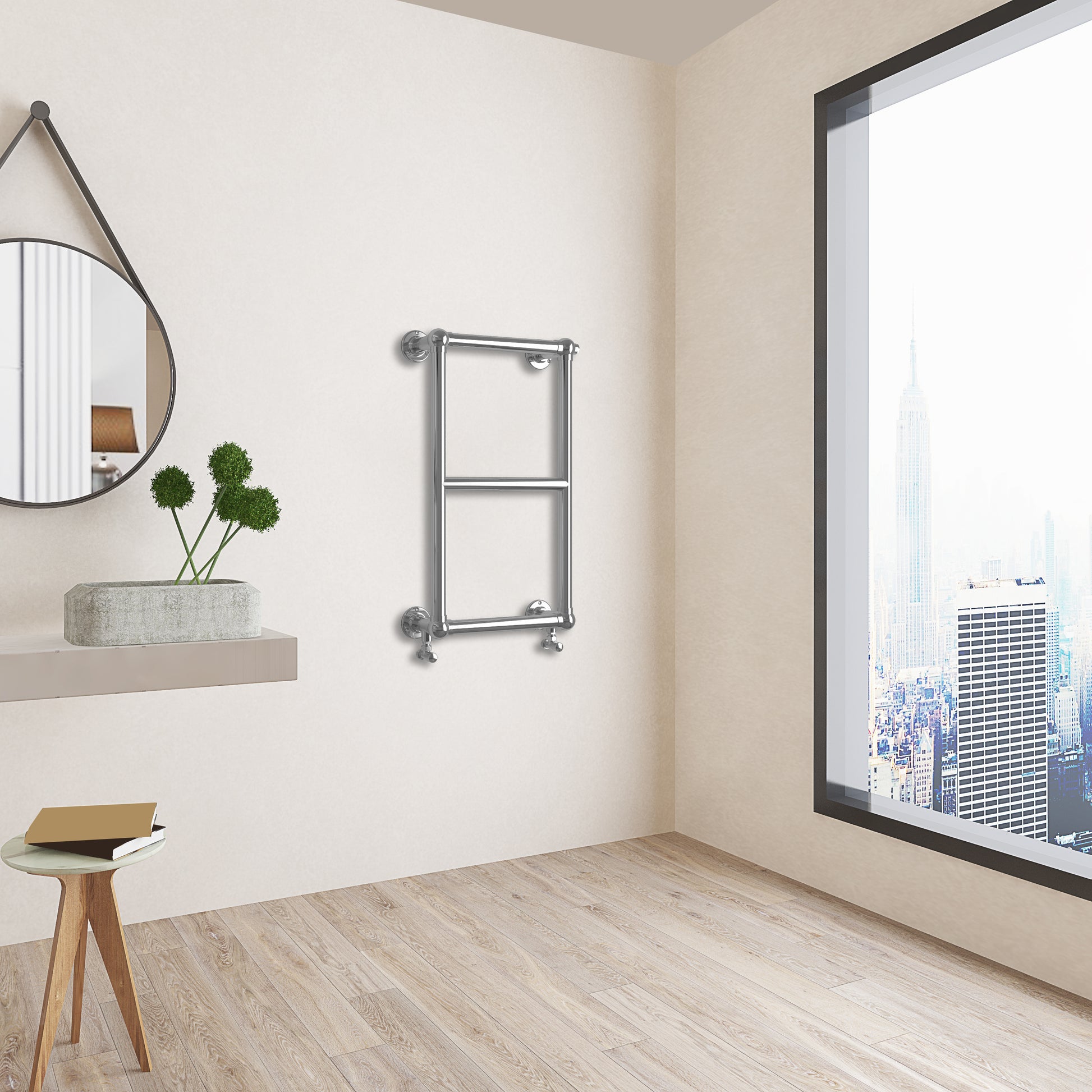 Aidal- 3 Bar Traditional Victorian Chrome Heated Towel Rail Bathroom Radiator