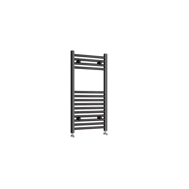 800x400mm Black Heated Towel Rail Straight Bathroom Radiator