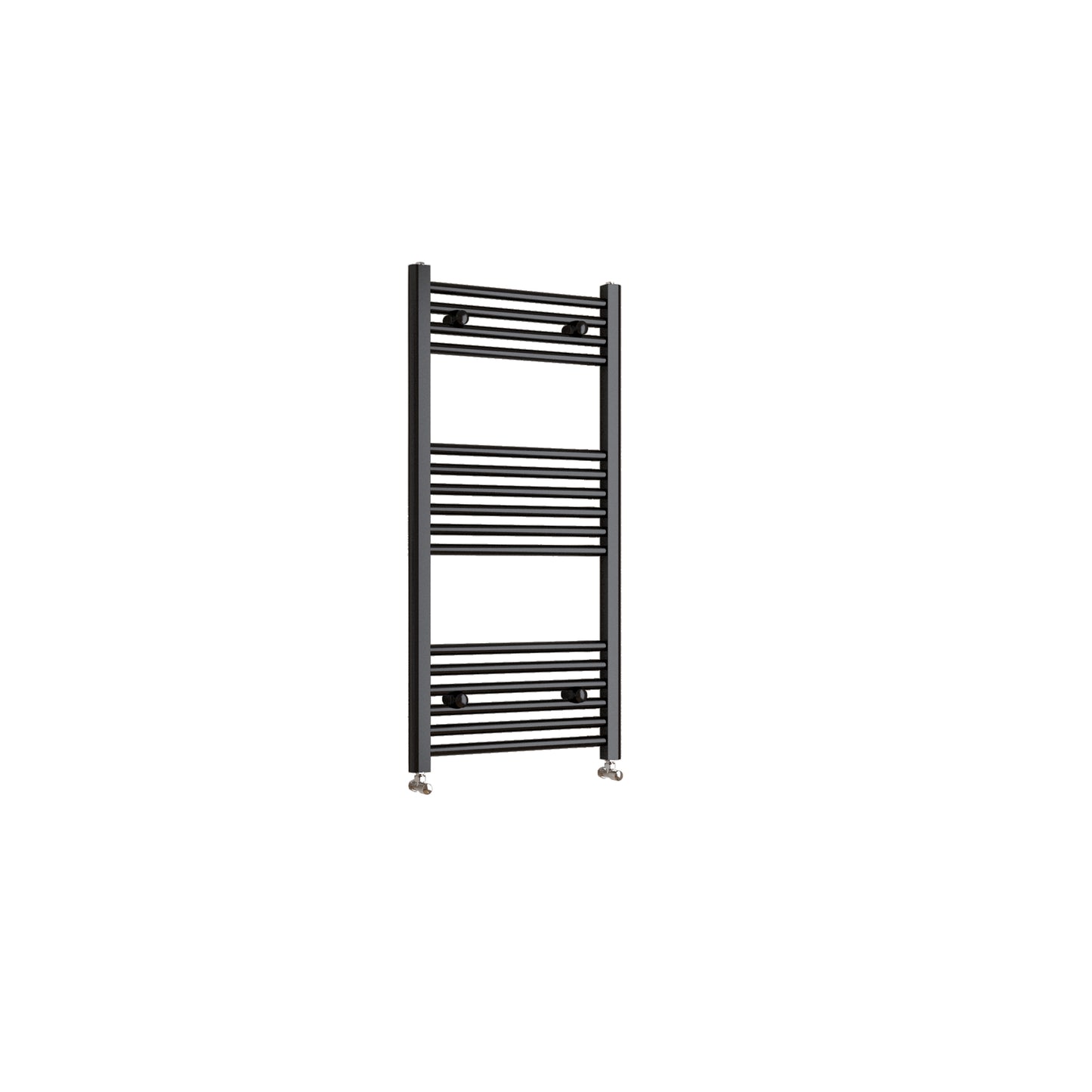 1000x400mm Black Heated Towel Rail Straight Bathroom Radiator