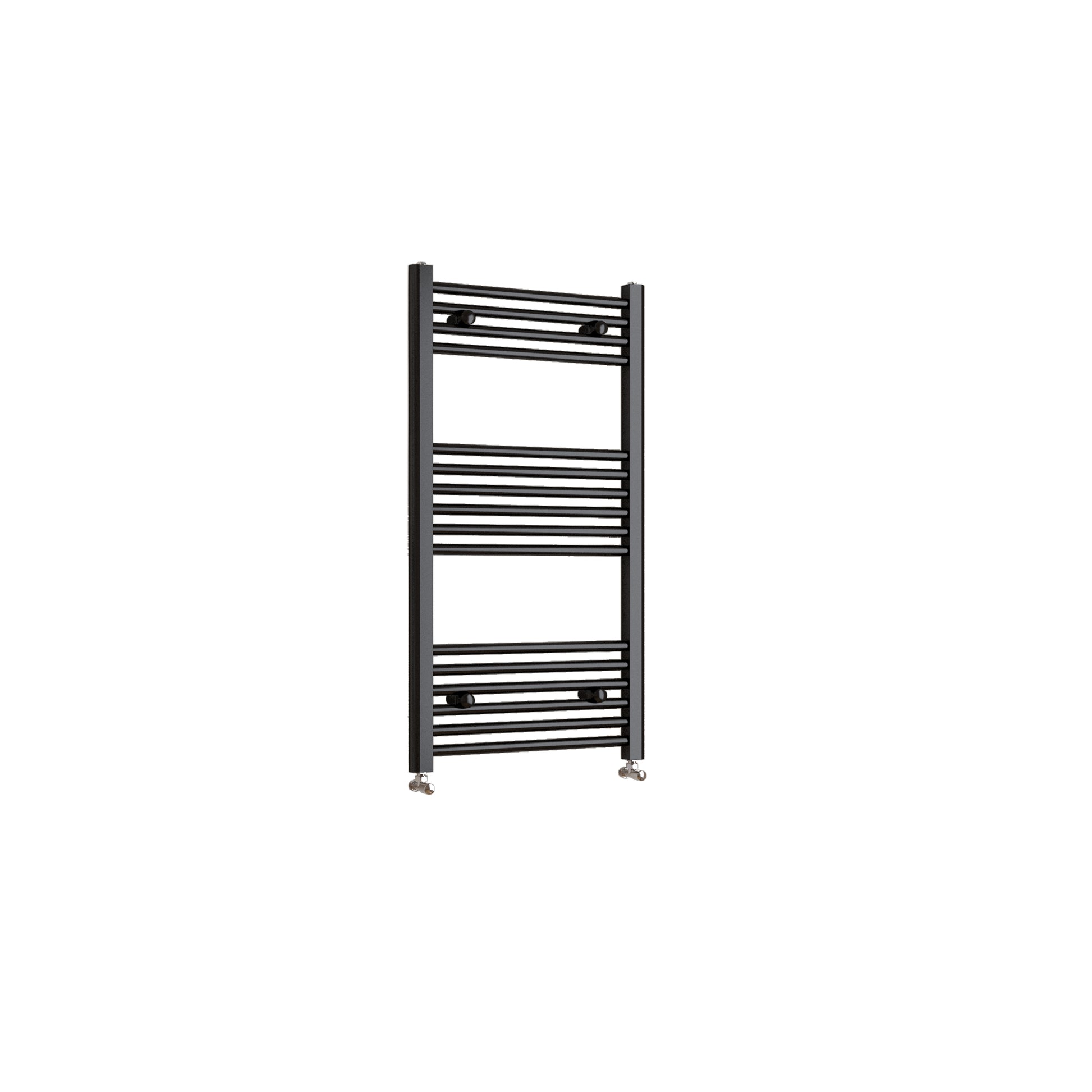 1000x500mm Black Heated Towel Rail Straight Bathroom Radiator