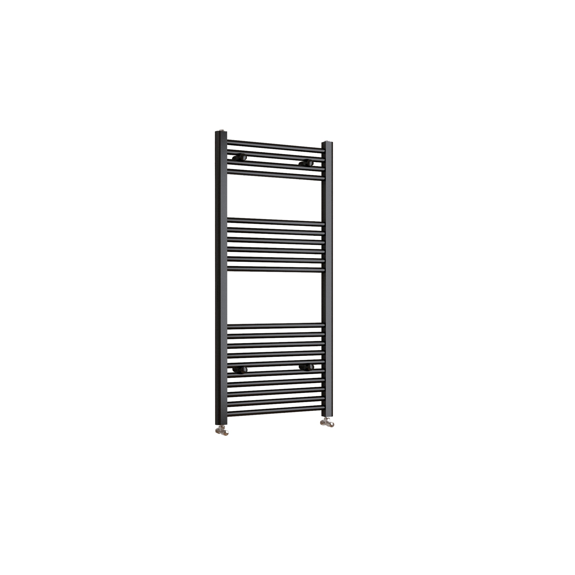 1200x450mm Black Heated Towel Rail Straight Bathroom Radiator